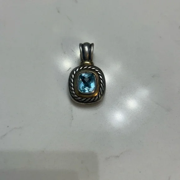 David Yurman XL Blue Topaz pendant from the Renaissance Collection